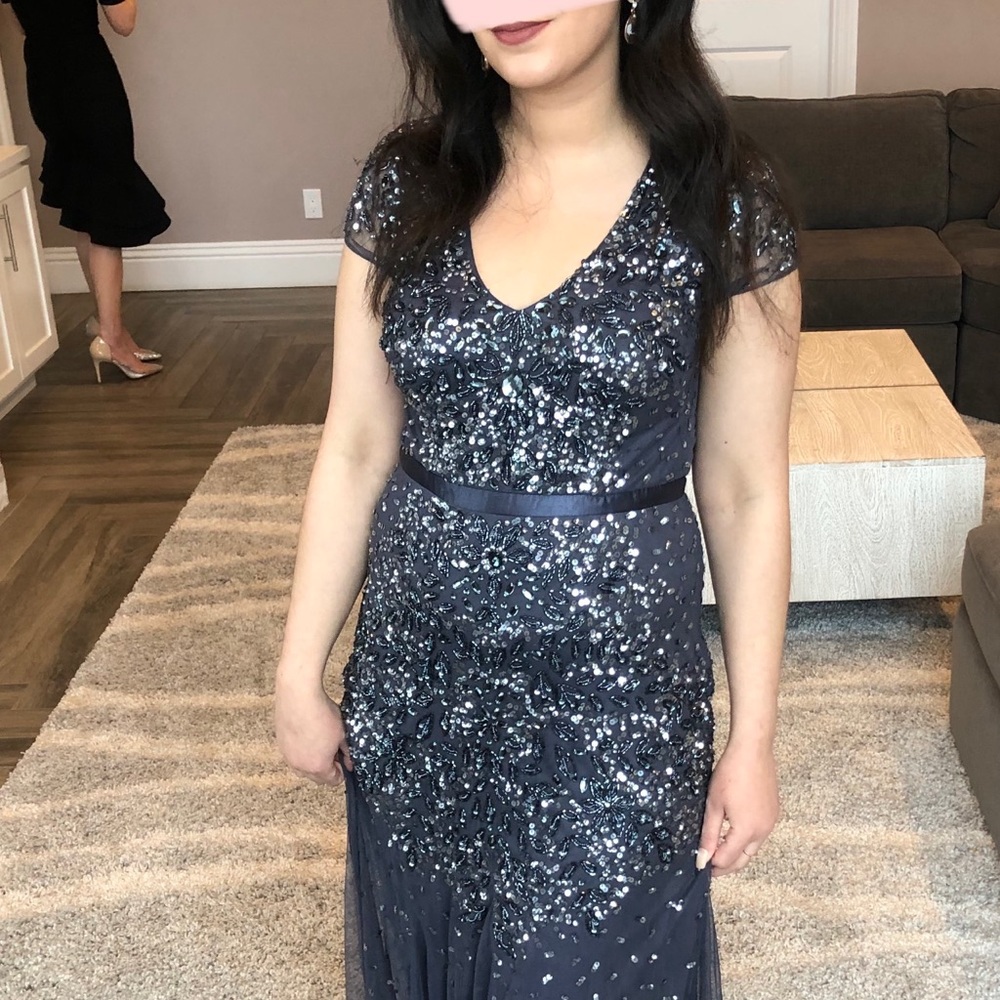 Semi-modest Adrianna papell gown